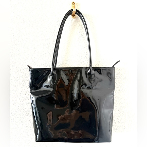 Uniqlo Handbags - UNIQLO x Ines de la Fressange Glossy Black Tote Bag